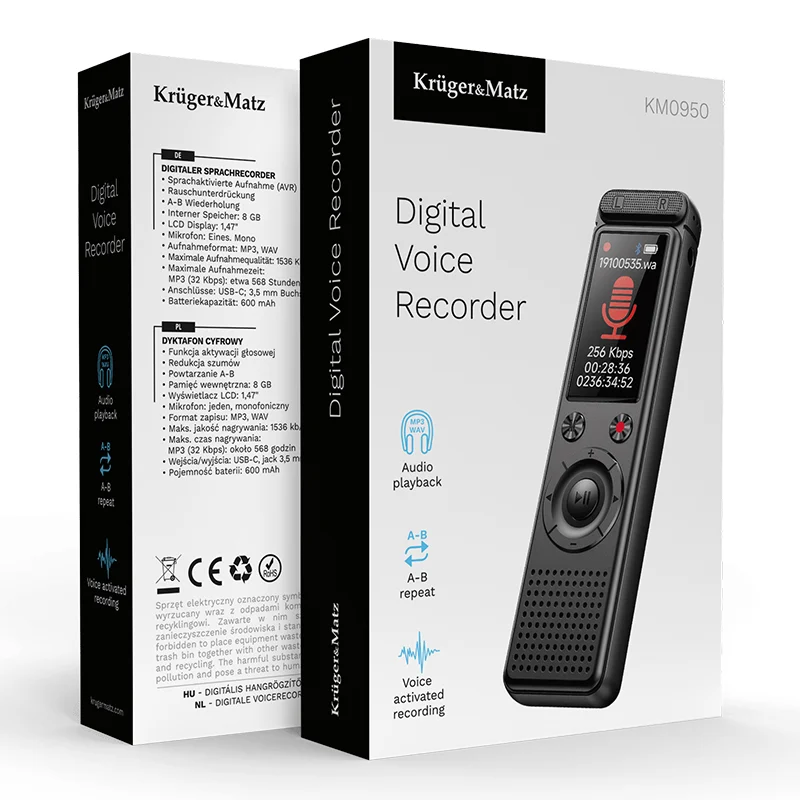 REPORTOFON DIGITAL 8GB 600MAH KRUGER&MATZ