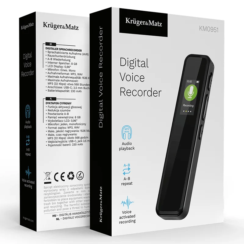 REPORTOFON DIGITAL 8GB 230MAH KRUGER&MATZ