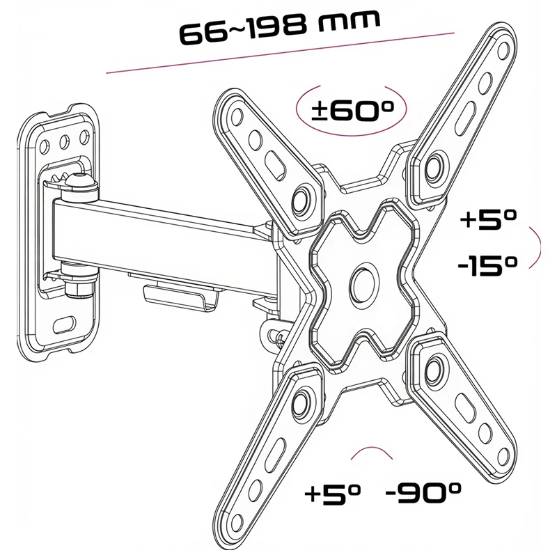 SUPORT TV UNIVERSAL 10-42 INCH 20KG