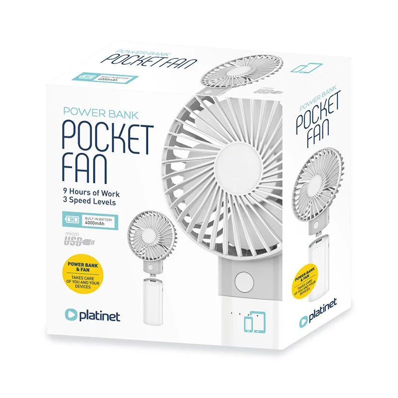 VENTILATOR BIROU REINCARCABIL POWERBANK 4000MAH